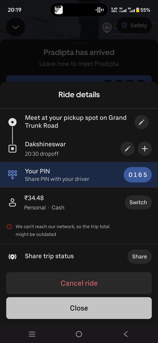 Monojitr1994's tweet photo. Dear @UberIN_Support
I completed my Uber Bike ride, and the app showed the fare as ₹34. However, after the ride ended, the driver demanded and took an extra ₹26 from me. This is completely unacceptable. Please investigate this ride and refund the excess amount. #Uber https://t.co/wK2F4HNBQi