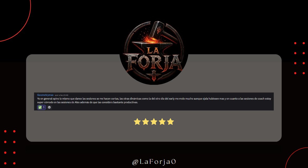 LaForja0's tweet photo. Feedback de uno de nuestros chicos 😎 @Geometrymas1 https://t.co/1Vd4ouFe9i