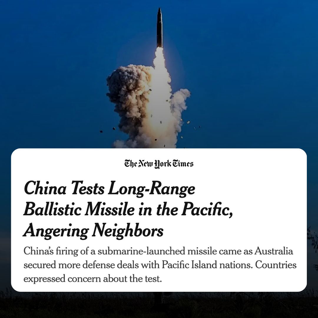This missile test should be a wake up call to Trump that we need to negotiate with China and Russia about reducing nuclear threats. There are currently no treaties limiting nuclear weapons,