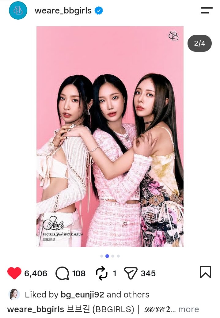 ADeliarte13's tweet photo. Body Wave is now BBGIRLS most liked comeback announcement since their redebut on Instagram.

1. Body Wave - 11.1k 🥇👑 (still counting)
2. One More Time - 6,464 likes🥈
3. Love2 - 6,406 likes🥉 https://t.co/egJo74g9T7