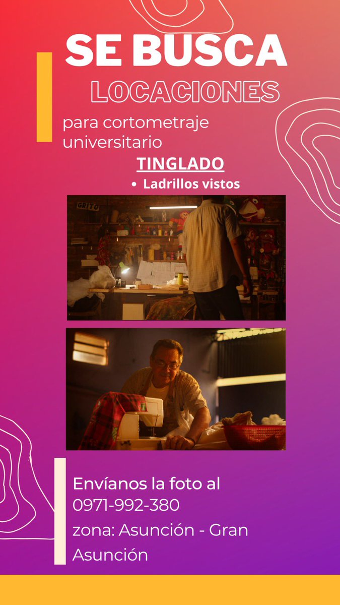 OrlandoGalan3's tweet photo. Hola amigos!! 
Ando en búsqueda de estas locaciones para el rodaje de mi tesis, si saben de algo, me chiflan por favorrrr!!!! https://t.co/kCBWjgaqY4
