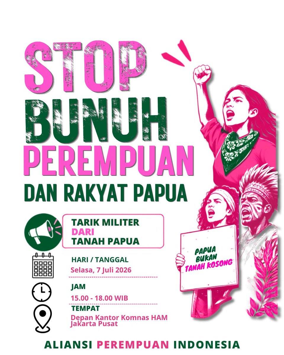 ___fleursdumal's tweet photo. Hi, teman-teman 

Dua bulan terakhir, rangkaian kekerasan terjadi di Kabupaten Intan Jaya, Papua Tengah. 

Pada Juli ini, salah satu korbannya adalah Melkiana Duwitau &amp; bayi yang dikandungnya.

Mari suarakan keadilan untuk korban dengan teman-teman Aliansi Perempuan Indonesia. https://t.co/gs5aHGuIV7