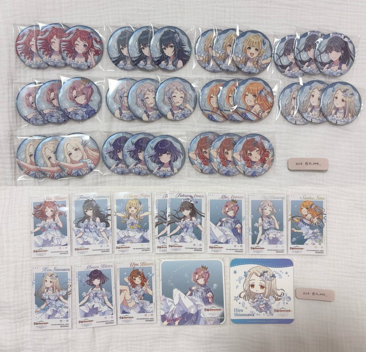 n_ooe_'s tweet photo. ［交換］学マス 学園アイドルマスター 江ノ島 スイパラ 海の家 缶バッジ 購入特典 コースター

求：千奈
譲：画像のもの

・まとめての方優先
・コースターは等身⇄等身、SD⇄SDのみ
・購入特典で枚数が少ない場合のみミニレターを使用する場合がございます

お気軽にお声がけください🫧 https://t.co/2YwFehyl3n