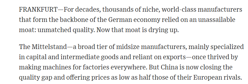 Brad_Setser's tweet photo. The weekend Wall Street Journal had a powerful article highlighting the stress China's current export boom is placing on Germany's Mittelstand

1/ https://t.co/RA6cHuYFd2