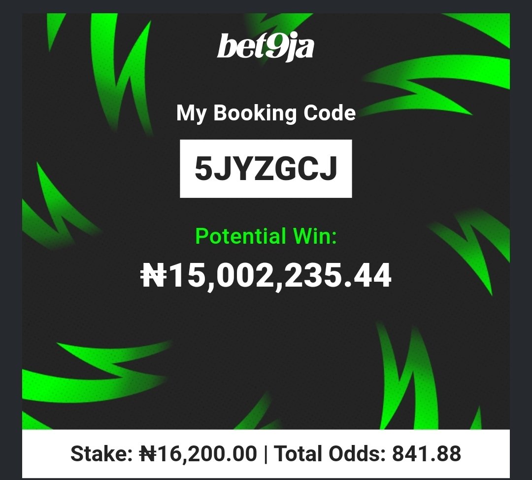 lekan_mark's tweet photo. 5JYZGCJ   6/6 💥  E  don boom already 💪 

#Bet9jaCode https://t.co/2rloJLojfO