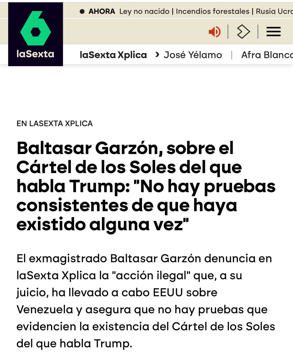OrlvndoA's tweet photo. Delcy Rodríguez contrata como abogado para una demanda en España al defensor histórico del Foro de Sao Paulo, de criminales comunistas y un profeso y afamado antitrumpista, Baltasar Garzón.

Garzón, que tiene una carrera insultando a Trump y defendiendo a los enemigos de EEUU, hoy seguirá siendo enriquecido por Delcy, pese a que ella está sometida al tutelaje. 

Garzón ha pedido juzgar a Trump por crímenes de guerra por su campaña en Irán, ha dicho que está loco, lo ha llamado “aberrante” y mentiroso.

Una joyita.