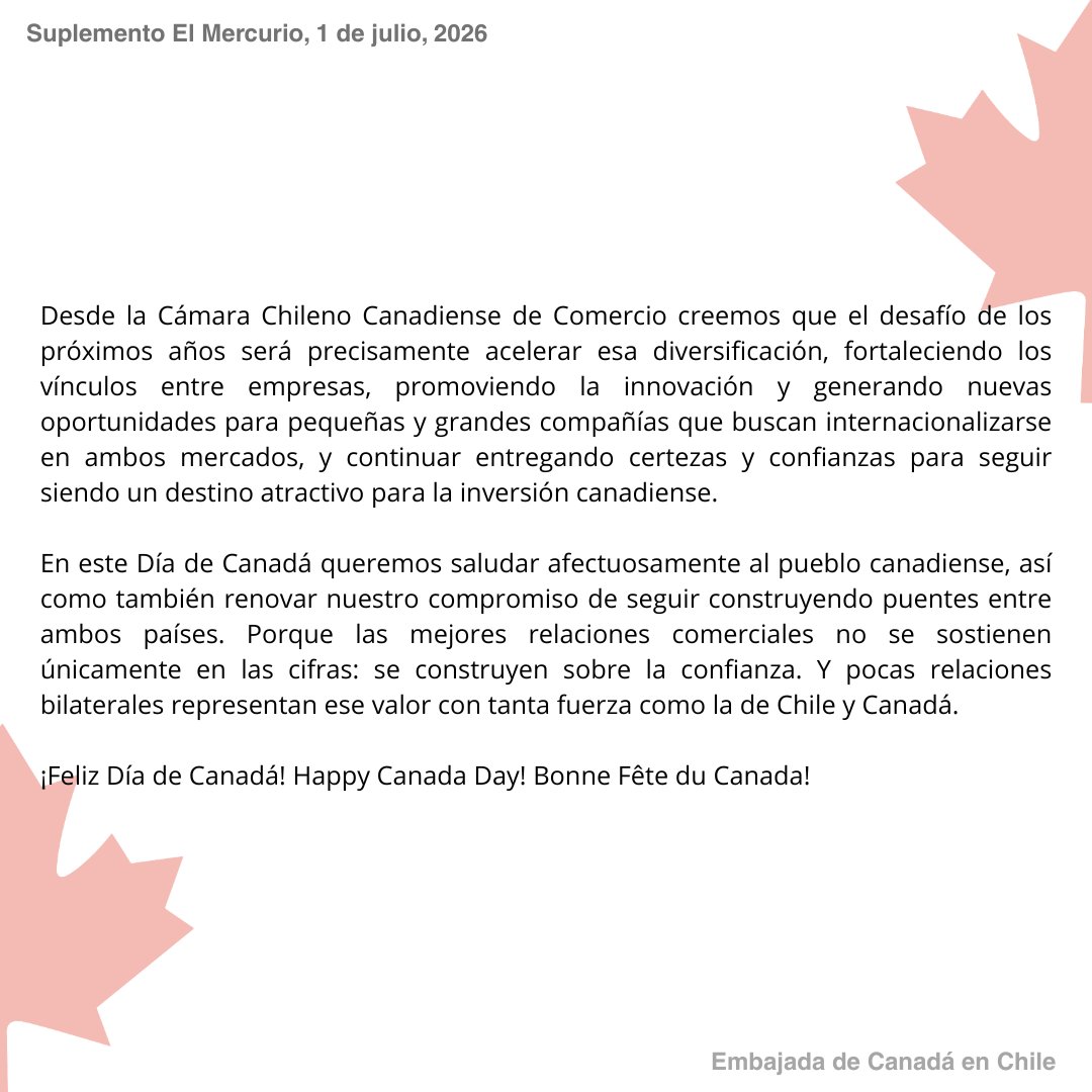 Canadá en Chile tweet media