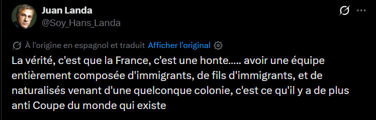trueslaye's tweet photo. @XeneizeYPocoMas @pristianinhof donc ta pas de problemes avc ces propos ? https://t.co/QYYvjHl4bR