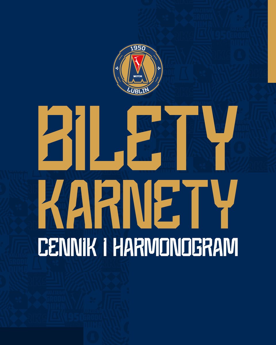 MotorLublin's tweet photo. Przedstawiamy cennik oraz harmonogram sprzedaży biletów i karnetów na sezon 2026/2027 ℹ️

SZCZEGÓŁY 🔗 https://t.co/ruaEY4mLl6 https://t.co/1yQMbc9uRa
