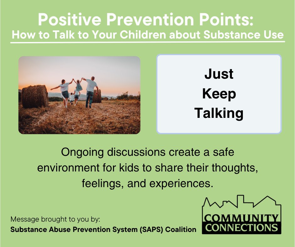 CommConnLC's tweet photo. Sometimes, patience is all it takes to let kids share their thoughts, feelings, and experiences. Just keep talking.
#PreventionMatters #positivepreventionpoints https://t.co/DXv5xF8sHZ