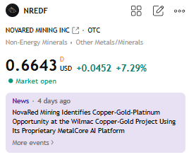 Jodic74464776's tweet photo. AI Mining. NRED is using MetalCore to find what old work may have missed. 

#AfRam #Rashmer #BBMzansiS6 $NMRA $IVDA $GDHG https://t.co/NENZgbAYbG