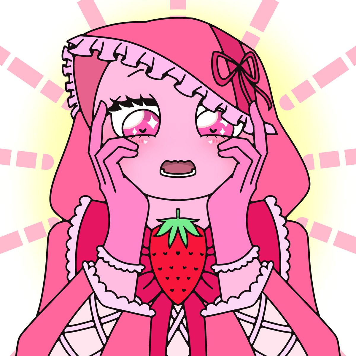 かわいやいちご様*. 専用ページ☺︎ いちごさんいっぱいだねぇ🥰 (色やデザインを一部変更、捏造しており