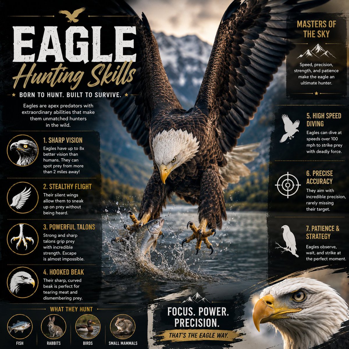 baldeaglenatio's tweet photo. 🦅 Built for precision. Born to hunt.
With razor-sharp vision, powerful talons, and unmatched focus, the Bald Eagle is one of nature's greatest predators. Every dive is a masterpiece of strength and skill.
#BaldEagle #Wildlife #BirdOfPrey #Nature #EagleFacts https://t.co/59LFi9MXOg