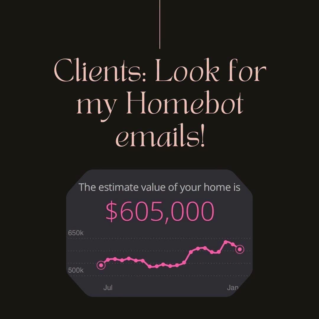 _nrsaunders's tweet photo. I am slowly but surely setting all of you up on Homebot emails and they are invaluable. If you are not getting them, please check your spam! 

Haven't bought a home with me but want to get these emails about your property? Sign up here: https://t.co/tKe9ZsVAC9 https://t.co/XmrCqRb07K