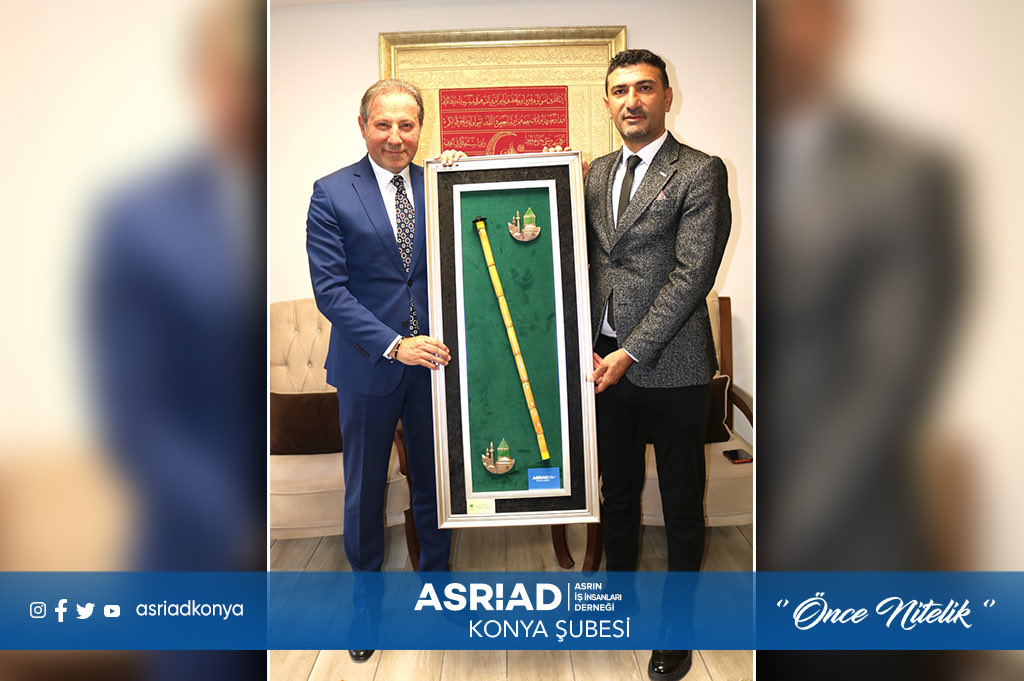 AsriadKonya's tweet photo. ASRİAD Konya Şubesi olarak, Konya Esnaf ve Sanatkârlar Odaları Birliği (KONESOB) Başkanı Sayın Muharrem Karabacak'ı makamında ziyaret ettik.

#türkiye #konya #asriad #asriadkonya #gençasriad https://t.co/9OHVYeHYAF