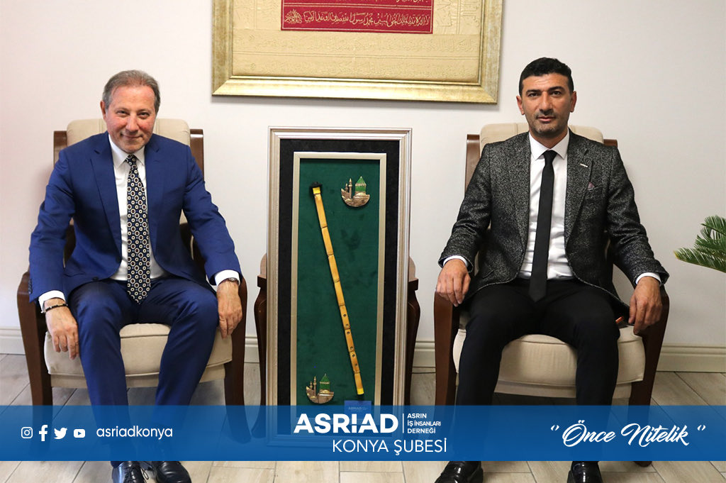AsriadKonya's tweet photo. ASRİAD Konya Şubesi olarak, Konya Esnaf ve Sanatkârlar Odaları Birliği (KONESOB) Başkanı Sayın Muharrem Karabacak'ı makamında ziyaret ettik.

#türkiye #konya #asriad #asriadkonya #gençasriad https://t.co/9OHVYeHYAF