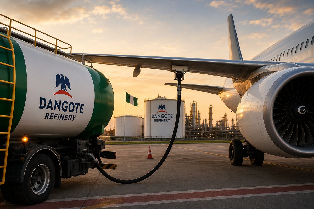ConnaisAfrique's tweet photo. ��🇬 LE NIGERIA DÉTRÔNE LES ÉTATS-UNIS SUR LE MARCHÉ EUROPÉEN DU KÉROSÈNE

C'est un séisme géopolitique majeur. 
En juin 2026, la méga-raffinerie nigériane Dangote est devenue le premier fournisseur externe de carburant d'aviation (Jet A1) en Europe, détrônant officiellement les États-Unis.

Les chiffres qui valident l'exploit :

🔻 466 000 tonnes de kérosène exportées par Dangote vers l'Europe en un seul mois, doublant ses volumes par rapport à mai. 

🔻 399 000 tonnes seulement pour les États-Unis, dont les expéditions s'effondrent sur la même période. 

🔻 757 milliards de nairas : la valeur estimée de ce seul flux commercial historique pour le Nigeria.

Pendant des décennies, l'Afrique a bradé son pétrole brut pour racheter, au prix fort, du carburant raffiné en Occident. 

Aujourd'hui, les géants américains et les raffineries européennes doivent s'incliner face aux cargaisons venues de Lagos.

Le sens du courant s'est inversé. Et ce n'est que le début.

#Nigeria #DangoteRefinery #JetFuel