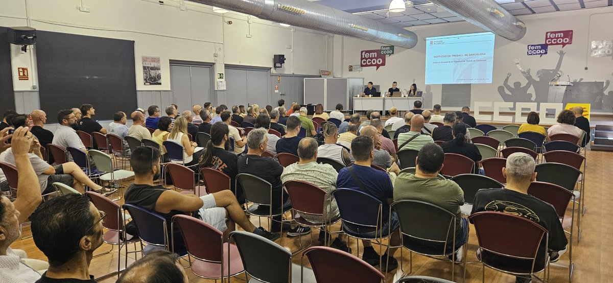 FICCOOBLLPAG's tweet photo. Hoy se ha reunido el Plenario del activo sindical de @FICCOOBLLPAG para analizar el contexto socioeconómico y laboral ,hacer balance del trabajo de los últimos 6 meses y una ponencia de la inspección de trabajo de Barcelona sobre competencias y procedimientos de la inspección. https://t.co/X0p6lArFF9