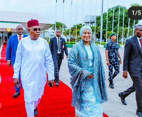 v79158's tweet photo. Happy 28th Wedding Anniversary to Mommy Hajia Nana Shettima @kujarima ,and her beloved husband, Vice President Kashim Shettima @officialSKSM .

Indeed flourishing and purposeful marriage is a shining testament to the true meaning of love, commitment, and partnership. It proves that a wedding anniversary is not merely about remembering a date; it is a time to reflect on and appreciate the years of unwavering love, shared joys, sacrifices, challenges and the enduring bond that has grown stronger with each passing year.

Together, you have built a successful and admirable home founded on patience, understanding, mutual respect and steadfast support for one another. Your union continues to inspire countless families and serves as a remarkable example of faith, resilience, and selfless service.

As you celebrate this special milestone, may Almighty Allah continue to bless your marriage with abundant peace, excellent health, renewed strength, endless joy and many more fruitful years together. May your love continue to flourish and remain a beacon of hope and inspiration for generations to come.

We joins well-being Nigerians to you both 28th Wedding Anniversary and congratulations on this beautiful journey together.🎉🎉♥️♥️