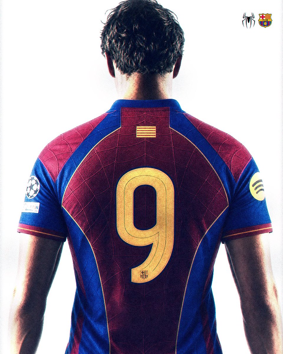 madebyizan's tweet photo. FC BARCELONA × SPIDER-MAN 🕷️🔵🔴

Would you wear it? 🔥 or ❌ https://t.co/o0G0v6zdCn