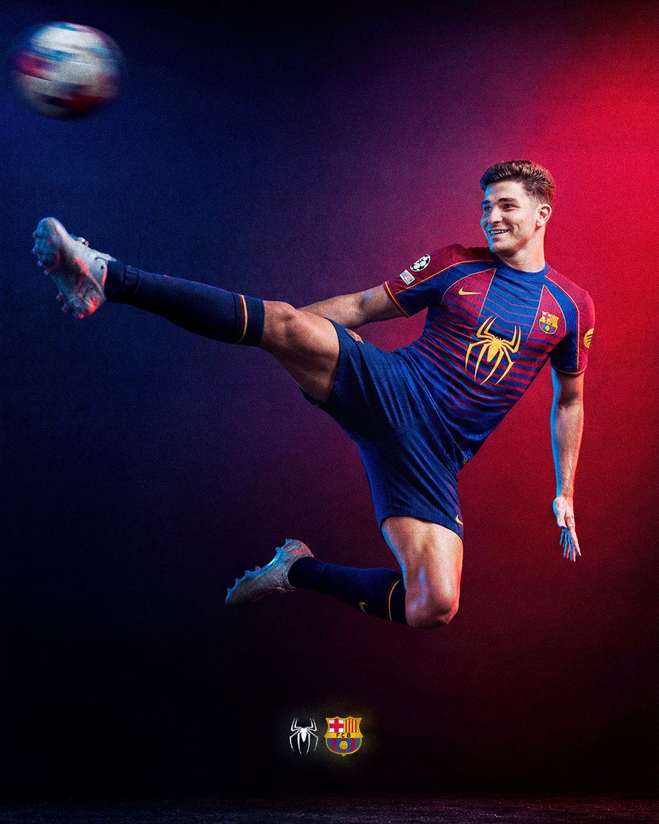 madebyizan's tweet photo. FC BARCELONA × SPIDER-MAN 🕷️🔵🔴

Would you wear it? 🔥 or ❌ https://t.co/o0G0v6zdCn