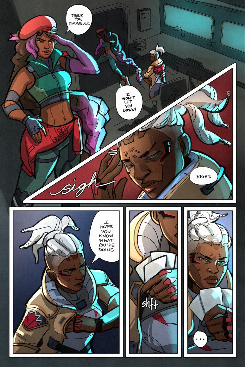 JaySteelArt's tweet photo. Something a little different; a shirt comic follow up to the #sojourn S2 story “A Rare Power.”
I got the sense she and #emresarioglu were friends, and she’d probably feel a type of way about finding out he’s alive.
anyway I love Vivian
#emretwt #overwatch https://t.co/cNh4KZwAOG
