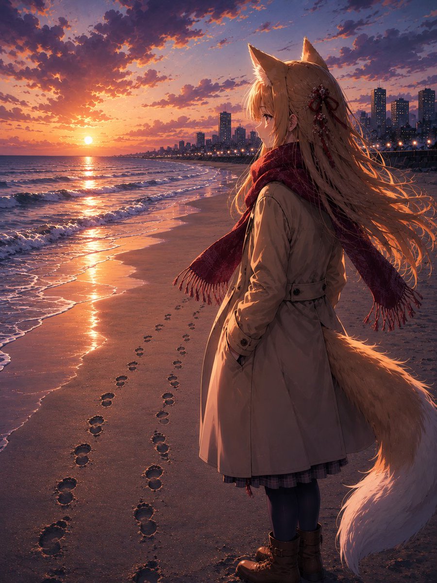 leon69mattari's tweet photo. #AIArt
#AnimeArt
#FoxGirl
#Sunset
#Beach
#EmotionalArt
#originalcharacters https://t.co/QMCtvEbutT