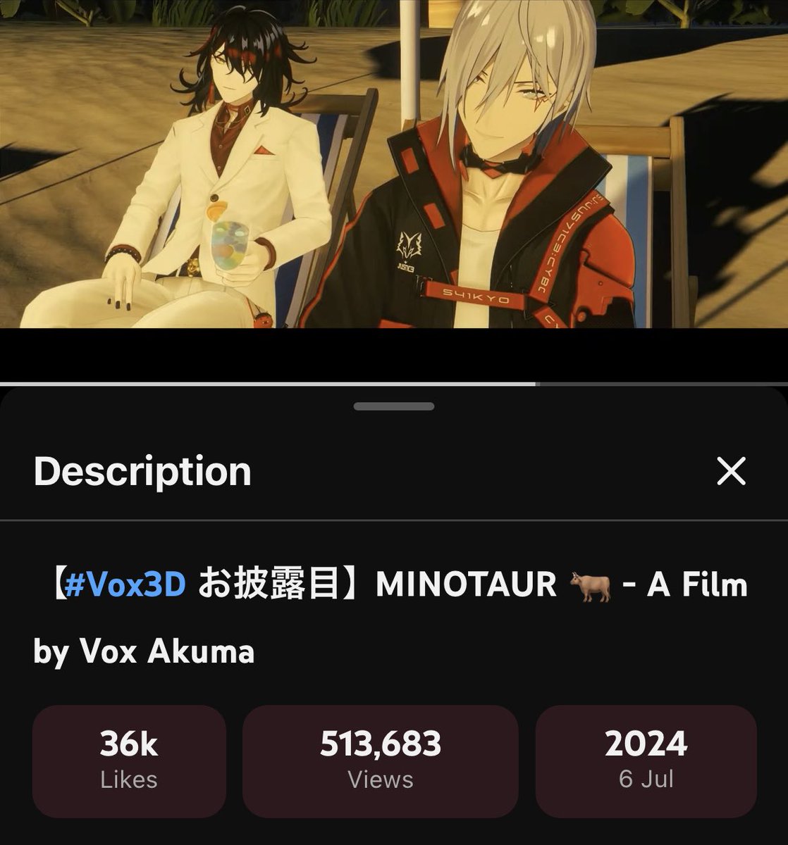 mikoxacrow's tweet photo. DID YOU KNOW 👀🚨

Vox Akuma's hit 3D Debut film MINOTAUR🐂 was released on 6/7 this is awesome happy birthday minotaur https://t.co/sk4DnNFCxa