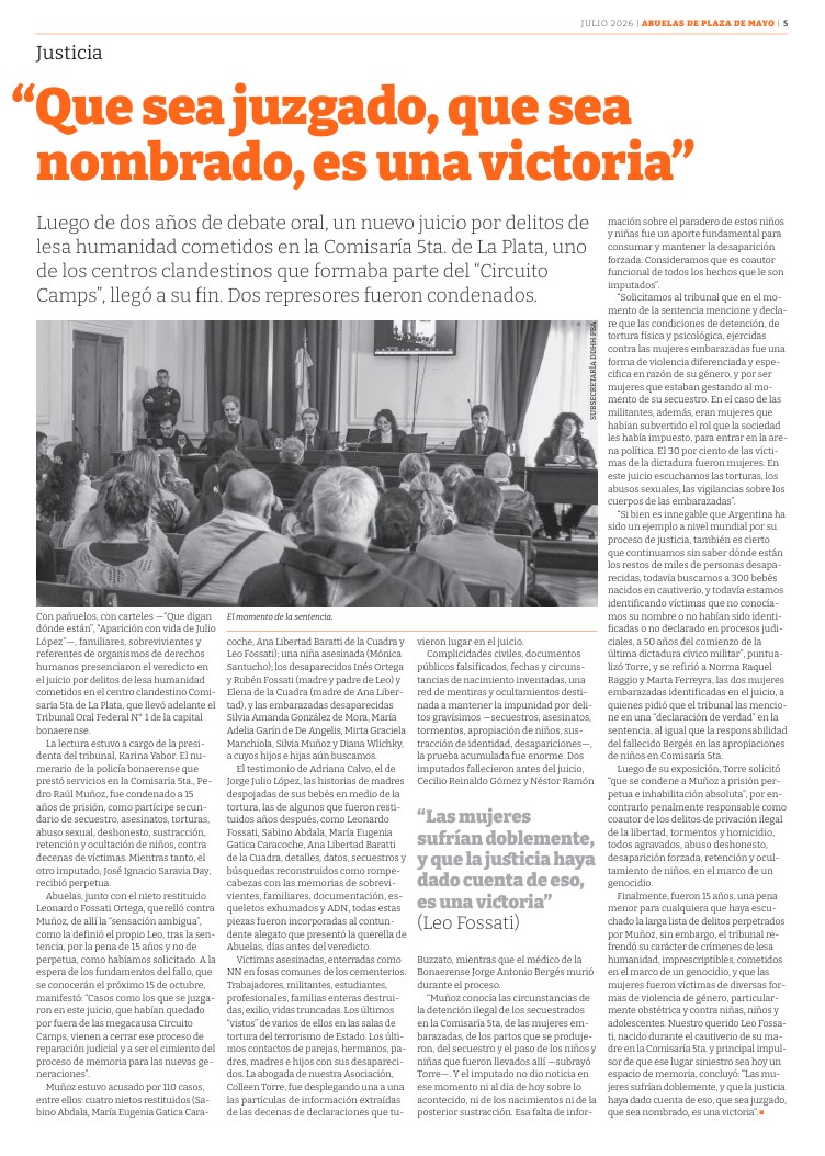 abuelasdifusion's tweet photo. 🗞️ ¡Salió el nuevo mensuario de #Abuelas! Se agradece su difusión.

👉https://t.co/YMM0mIiLvf https://t.co/uwcrYosz0Z