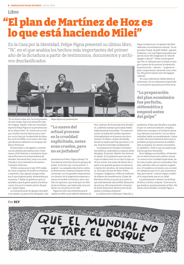 abuelasdifusion's tweet photo. 🗞️ ¡Salió el nuevo mensuario de #Abuelas! Se agradece su difusión.

👉https://t.co/YMM0mIiLvf https://t.co/uwcrYosz0Z