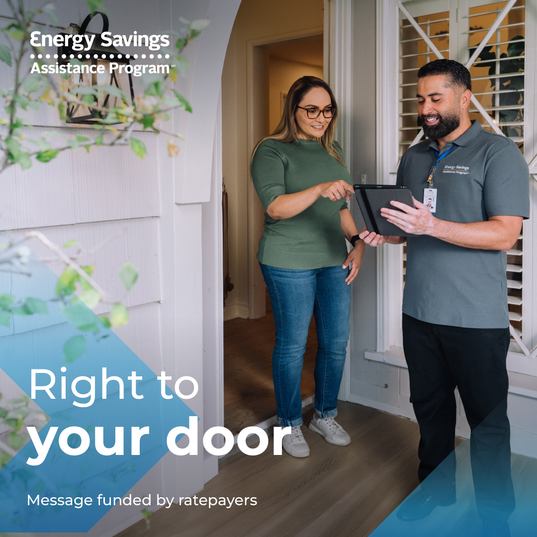 socalgas's tweet photo. Qualifying customers can receive no-cost home improvements that help them save energy and lower their energy bills. Installed by certified professionals you can trust. https://t.co/rn5nYPa0Sh

The Energy Savings Assistance Program is funded by California utility customers and administered by SoCalGas under the auspices of the California Public Utilities Commission. Energy improvements completed under this program are made by third-party providers contracted by SoCalGas. Program funds, including any funds utilized for rebates or incentives, will be allocated on a first-come, first-served basis until such funds are no longer available. This program may be modified or terminated without prior notice. The selection, purchase, and ownership of goods and/or services are the sole responsibility of customer. SoCalGas makes no warranty, whether express or implied, including the warranty of merchantability or fitness for a particular purpose, of goods or services selected by customer. Customers who choose to participate in this program are not obligated to purchase any additional goods or services offered by contractor or any other third party. SoCalGas does not endorse, qualify, or guarantee the work of any contractor or other third party. Certain program services for renters are subject to approval of property owners and may require a copayment from the owner. Eligibility requirements apply; see the program conditions for details.