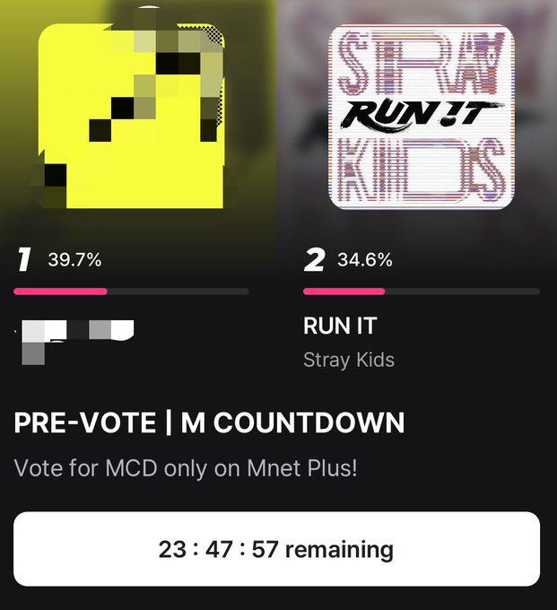 TeamSVS's tweet photo. [🏆 MCOUNTDOWN]
Último día de pre-votación para #RUN_IT en MNET+! Sigan corriendo, STAYs🏃‍♀️💨 

🌖 5 votos/día/dispositivo

🌖 Pide prestado dispositivos

🌖 Ganar la pre-vot. y Vot. en vivo

🗳️ VOTA: https://t.co/ps56o3mnfu

❓ https://t.co/LzR8vCEBkc

⏰ Fin: HOY, 7/7, 23:59 KST https://t.co/7PLbSyLZNz