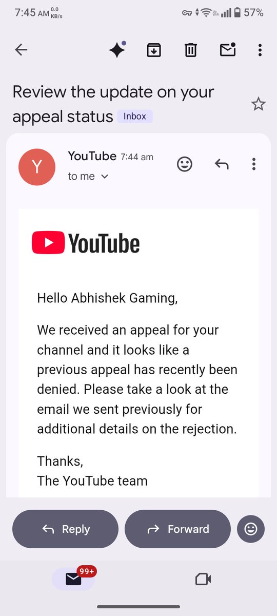 AbhishekGa74545's tweet photo. @TeamYouTube @YouTubeIndia
@YouTube

Day 90 — It's been 90 days and my channel is still not restored. My content was 100% original. I did not violate any policy. Please don't ignore my case and arrange a proper human review. https://t.co/0OLrrGMyuY