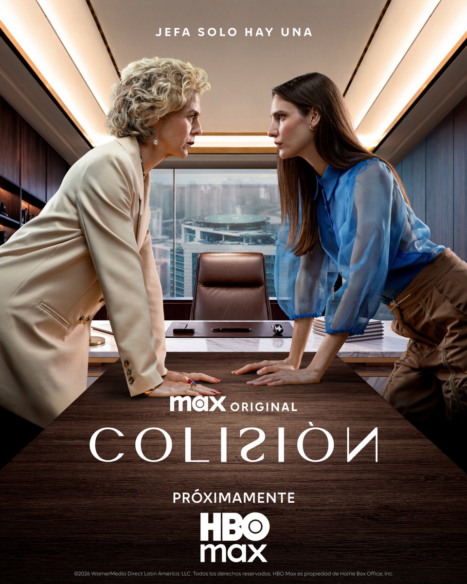 HBOMaxLat's tweet photo. ¿Quién manda en esta empresa? Madre e hija se enfrentarán por el cargo que más pesa: JEFA.

#Colision, nueva novela, próximamente en HBO Max. https://t.co/KCDNaFJXil