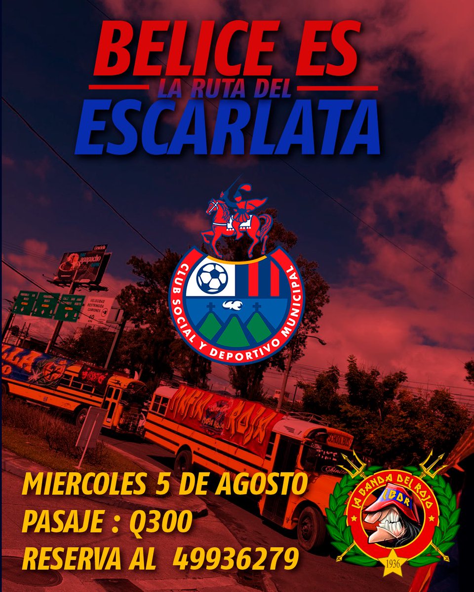 LaBandaDelRojo_'s tweet photo. ¡BELICE ES LA RUTA! 🚌👹🇧🇿

No nos importa nada y arrancamos caravana. La Banda del Rojo te invita a viajar y hacer sentir la localía donde sea. Vamos alentar al equipo en la jornada 2 de la Copa Centroamericana de la Concacaf 2026.

📲 Más información: 4993-6279

#LaBandaDelRojo https://t.co/GCu77EsgYm