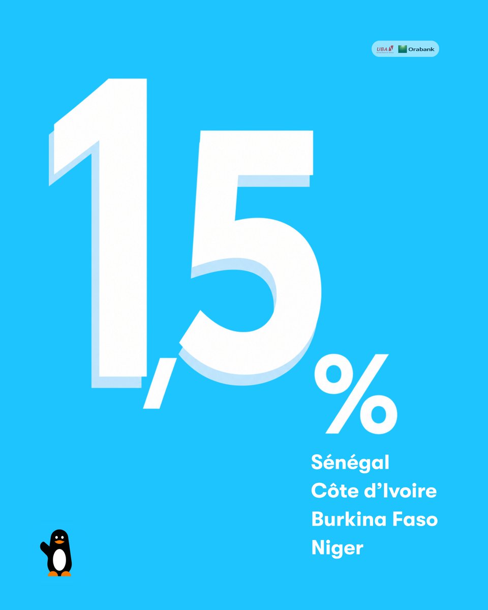wavemm_mali's tweet photo. 1,5 %… C'est tout !
En plus, vous avez 1 % de cashback sur chaque transfert 🤭. Ni diaraaaa ça !
*
#WaveMali #ikawariyitayé ! https://t.co/ZV4lYfXb6K