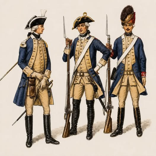DawnaPolska's tweet photo. Żołnierze regimentu piechoty im. Królewicza, 1763 r. Od lewej: oficer, fizylier i grenadier.
#Polska #dawnaPolska #historiaPolski #XVIII_wiek #AugustIIISas #wojsko #wojskopolskie #piechota #pułk #regiment #żołnierz #żołnierze #armia #armiapolska #epokasaska #Sasi #Korona https://t.co/DZ8ODeG2lY