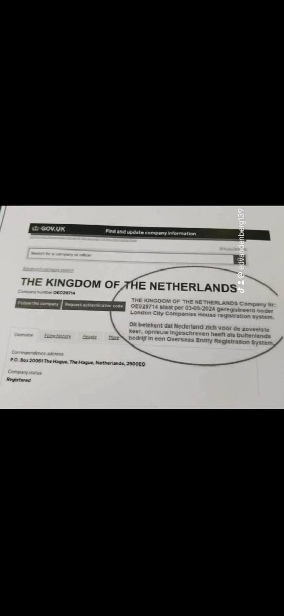 BarbaraVeentje's tweet photo. @telegraaf Nederland is een bedrijf, staan ingeschreven in het handelsregister van London. Als Bedrijf mag je geen wetten maken, en belasting innen is daarmee illegaal. Dus gemeenten regels opleggen ook! https://t.co/YMgU590hWH