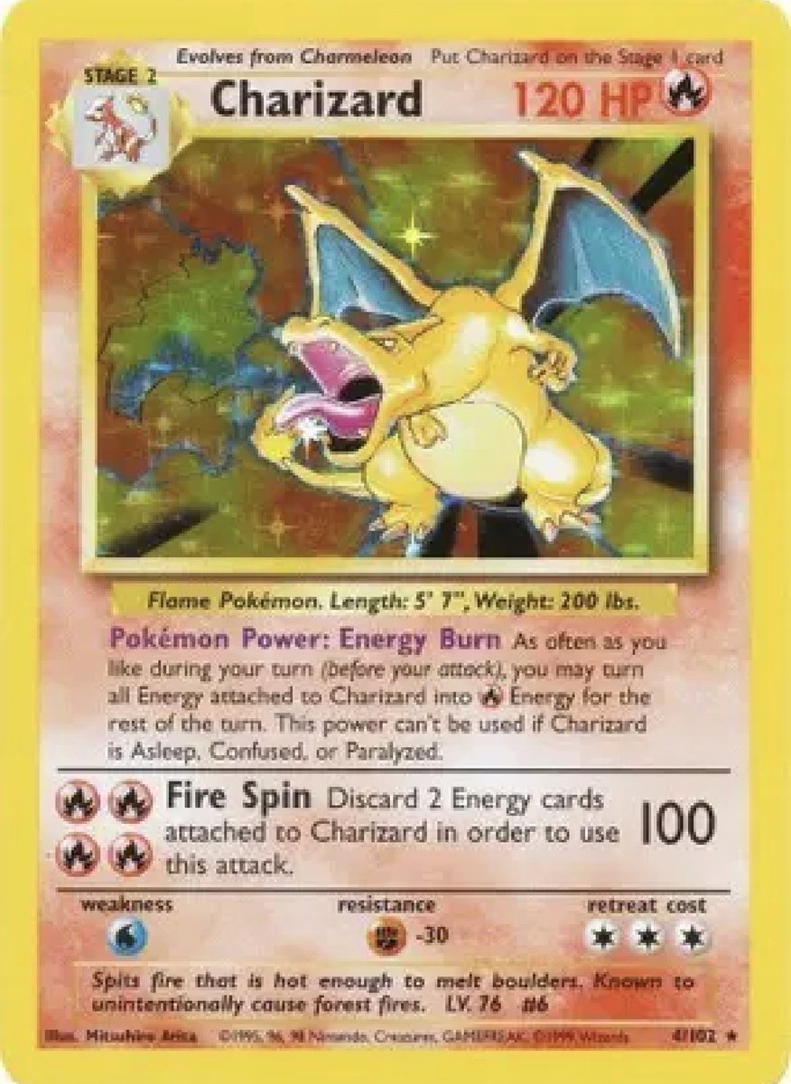 AbisaiR67517011's tweet photo. Charizard base unlimited making some moves https://t.co/3NRZmFMZPq