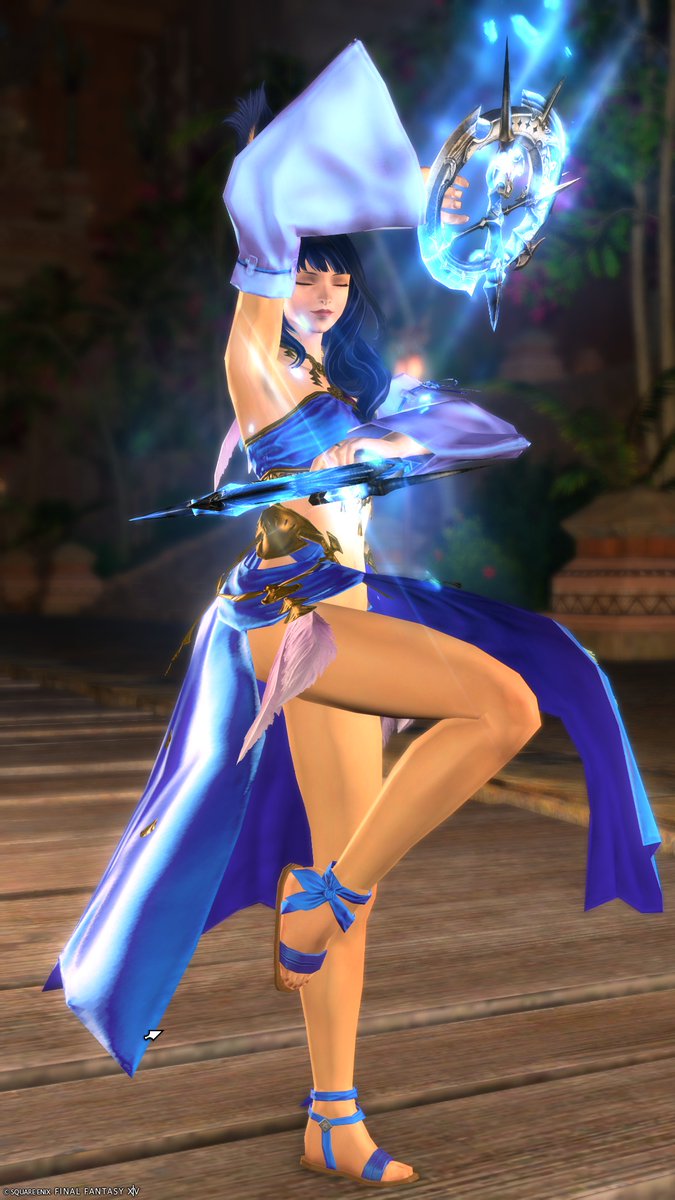 MeruKage's tweet photo. ＃FF14　＃おはうさ
おはメルです🎶
今日は七夕(^^♪
定期的に踊り子になることがあるけど幻想的で初期からお気に入りのミラプリです(´艸｀*)
早く終わらしてグリダニアロードに行ってきます✨ https://t.co/e9zxSqbxef