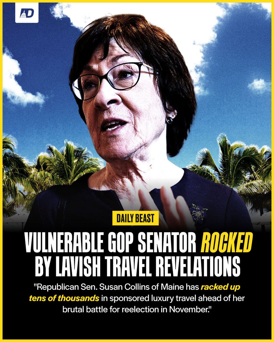 dscc's tweet photo. Susan Collins continues to put herself above Mainers. https://t.co/SvtTedq3HX
