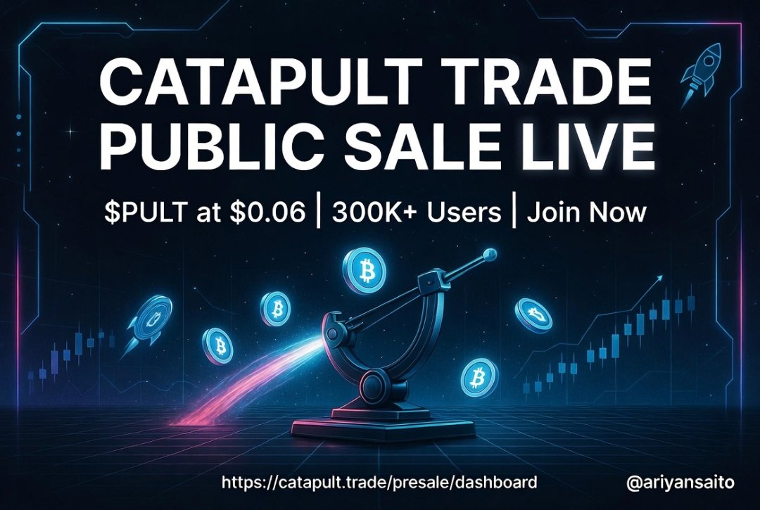 heykairen's tweet photo. 🚀 Catapult Trade Public Sale LIVE Now!
Join the Early Public Sale for $PULT the utility token of a proven iTrading platform with:
✅ 300K+ users
✅ $6B+ trading volume
✅ $4M+ net revenue already generated
Provably fair charts | Launch tokens easily | Earn from trading fees & more!
Token Price: $0.06
FDV: $60M
Don't miss your allocation 👇
https://t.co/C6LFFviBC0
#PULT #CatapultTrade #CryptoPresale #Solana #DeFi #TokenLaunch #Web3 #Crypto