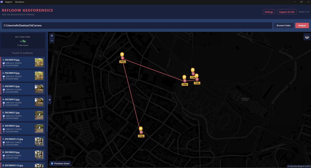 RefloowOfficial's tweet photo. Release of Refloow Geo Forensics v1.4.0 is here:

​Building upon our massive media engine upgrade, this release introduces powerful new features designed to streamline large-scale digital investigations
​Key Highlights 🧵👇 https://t.co/SX50dcDGNT