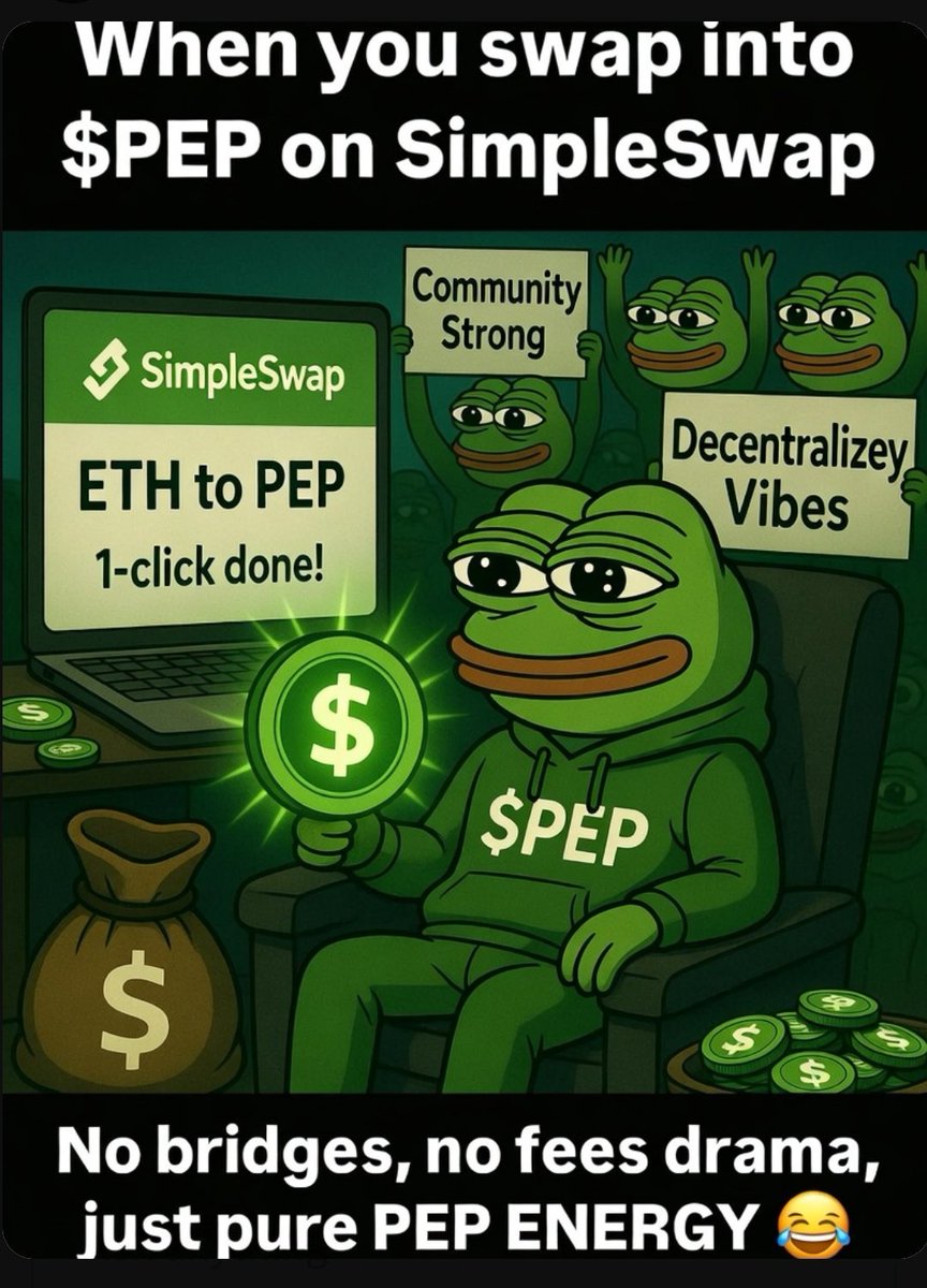 ETHPizza_'s tweet photo. @SimpleSwap_io @PepecoinNetwork @SimpleSwap_io 🥰🥰🥰 https://t.co/xd7G7a0u5b