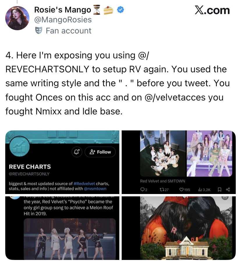 rvchartsonly's tweet photo. Can @MangoRosies please leave me out of the drama? I made one mistake, and now she’s calling me someone else. I simply used a common caption format that I’ve seen many larger chart accounts use, and I also live in the us?😭 https://t.co/OvJiXaFnoR