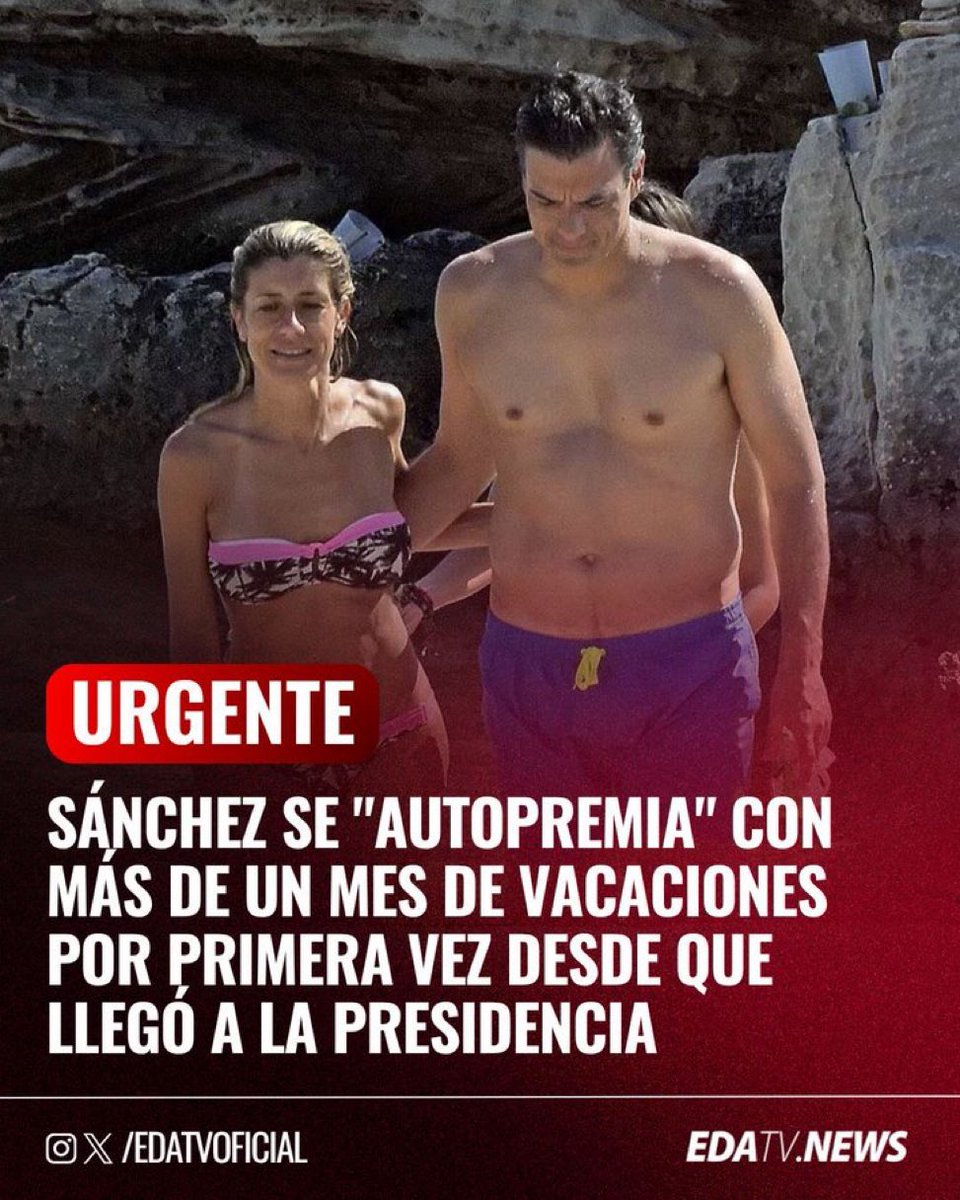 merger78's tweet photo. @UACD_Youtube Y resulta que Sánchez sí que puede irse de vacaciones con un récord de 5 semanas con el país hecho unos zorros… https://t.co/Q8hfQ98CYn
