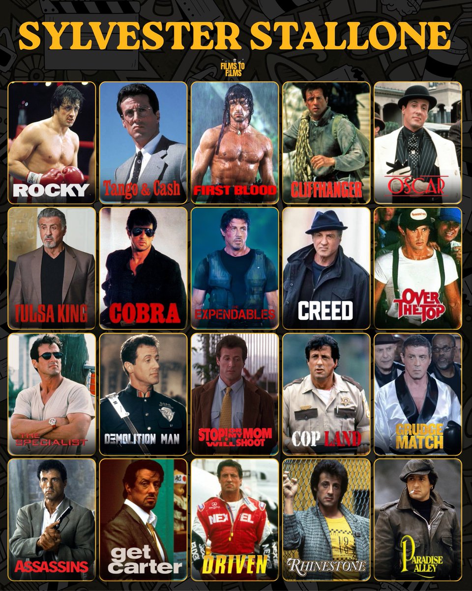 filmstofilms_'s tweet photo. Happy 80th birthday to Sylvester Stallone! https://t.co/iBIXN3sPRn