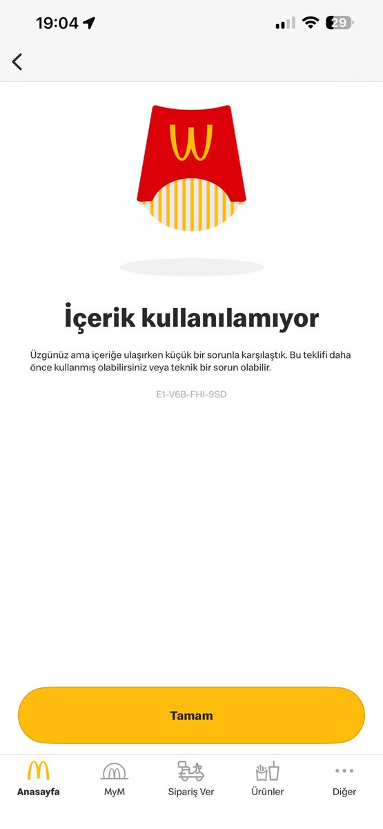 Halilibo_61's tweet photo. @McDonalds  @McDonaldsTR yani kampanya yaptınız kullanılmıyor diyor https://t.co/1AKV2tl6hL