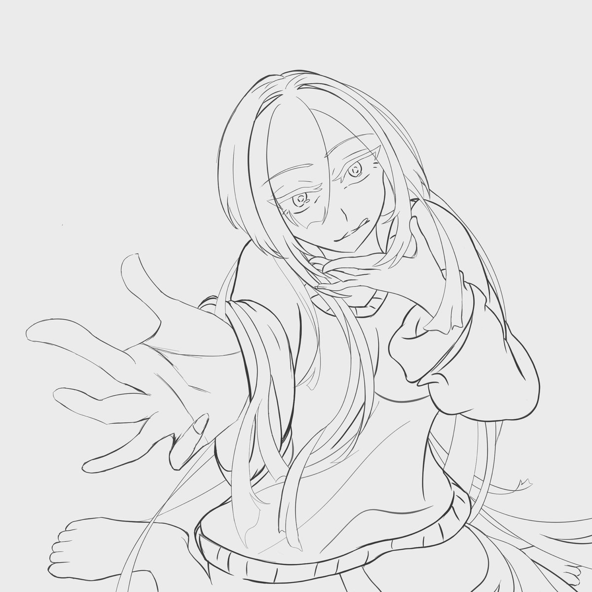 Abcddeb4's tweet photo. #イラスト練習
線画終わった〜 https://t.co/ZzyzBtOdrL