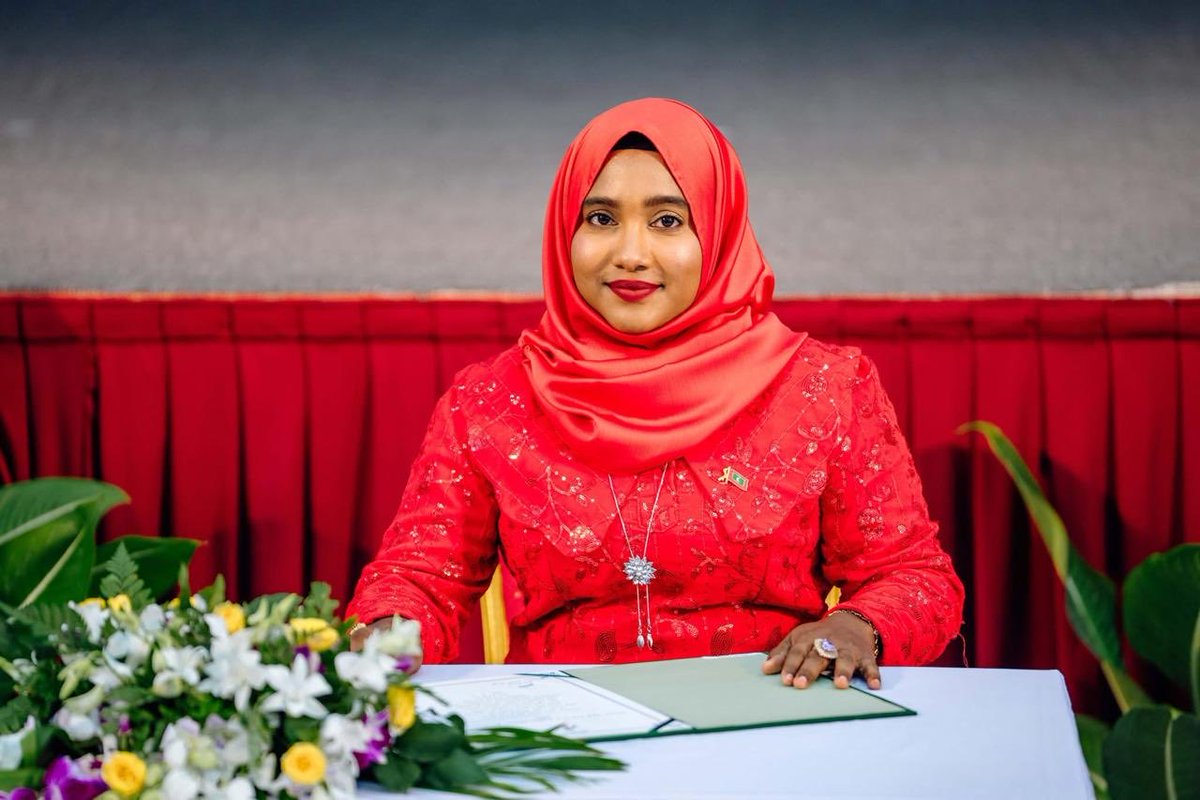 MDPWomensWing's tweet photo. Congratulations to Aishath Hamdha on getting elected as the Executive Member of @MDPSecretariat WDC Wing! https://t.co/xASQbuCNuU
